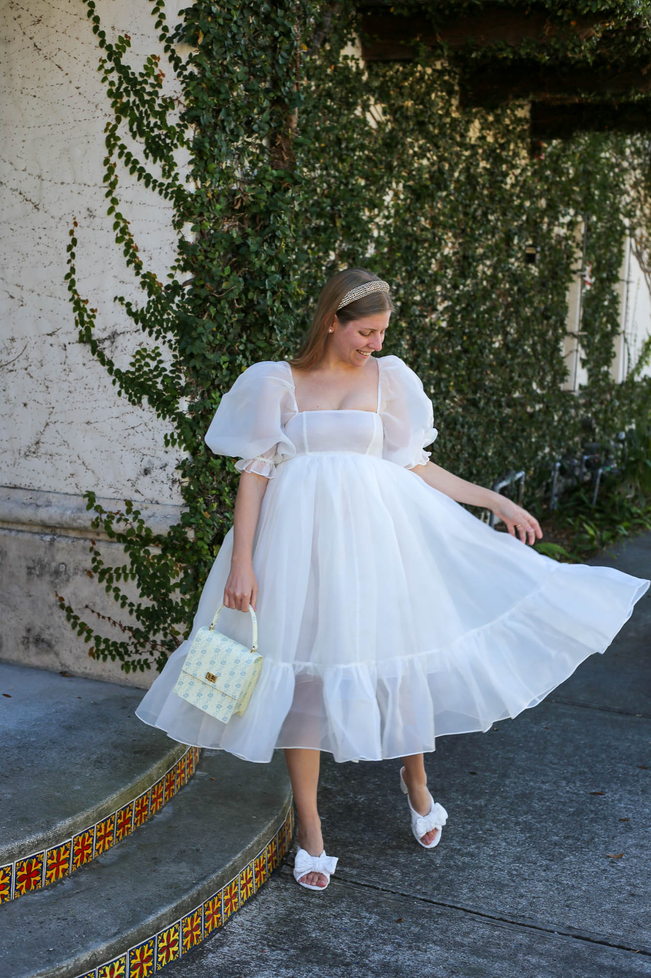 Selkie Puff Dress In White - Central Florida Chic